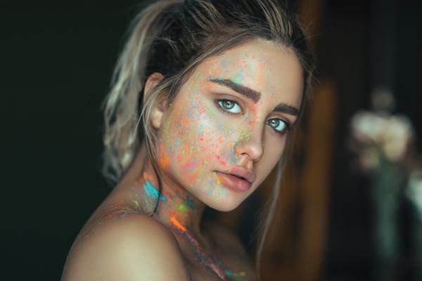 Beautiful woman with glowing skin